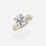 Baguette Three Stone Engagement Ring