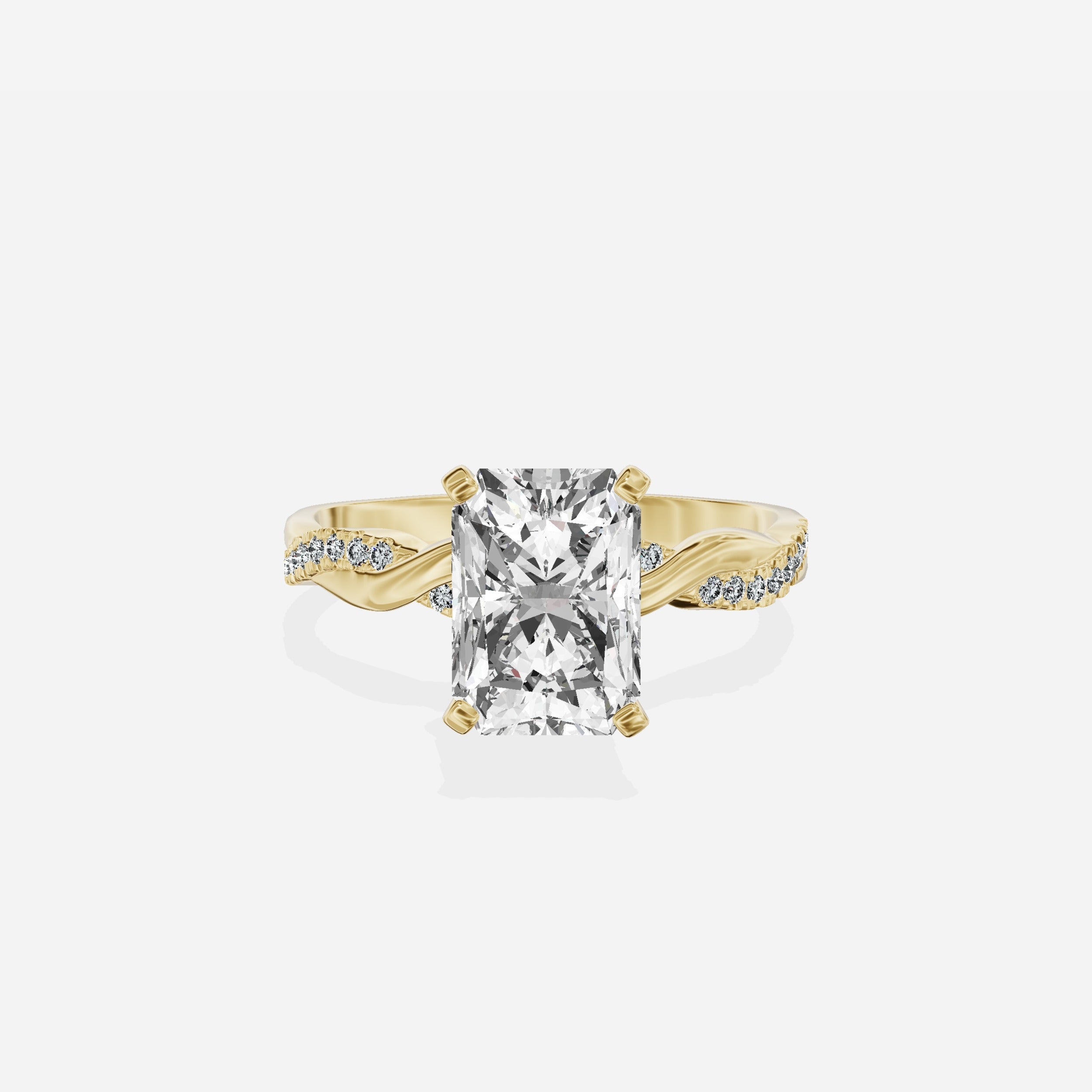 Intertwined Solitaire Engagement Ring