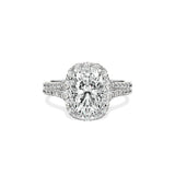Split Shank Hidden Halo Engagement Ring - The Better Diamonds