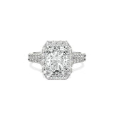 Split Shank Hidden Halo Engagement Ring - The Better Diamonds
