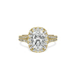 Split Shank Hidden Halo Engagement Ring - The Better Diamonds