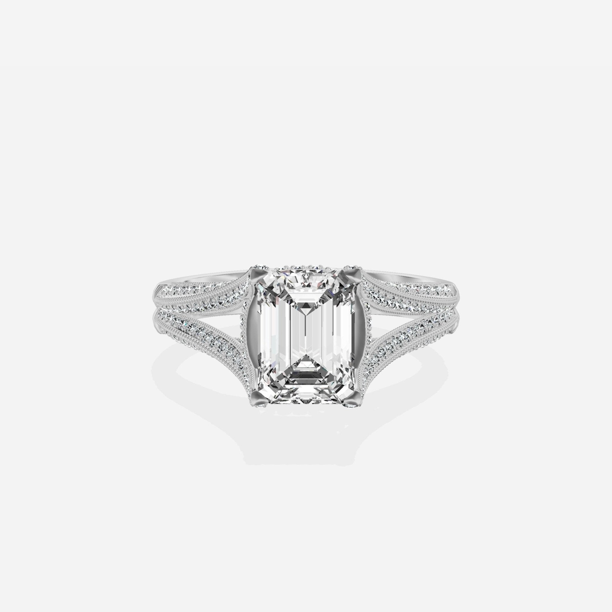 Split Shank Vintage Style Engagement Ring - The Better Diamonds