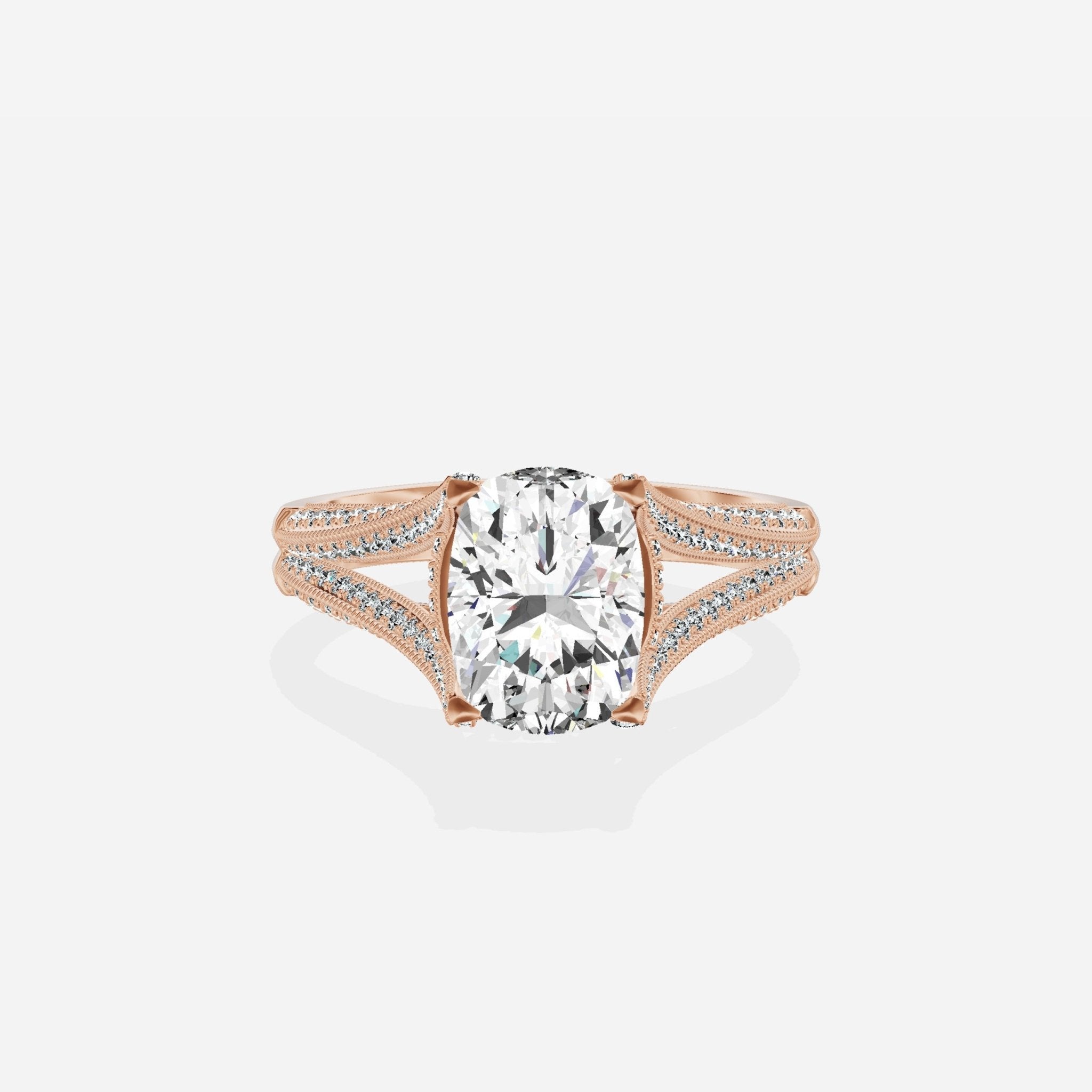 Split Shank Vintage Style Engagement Ring - The Better Diamonds