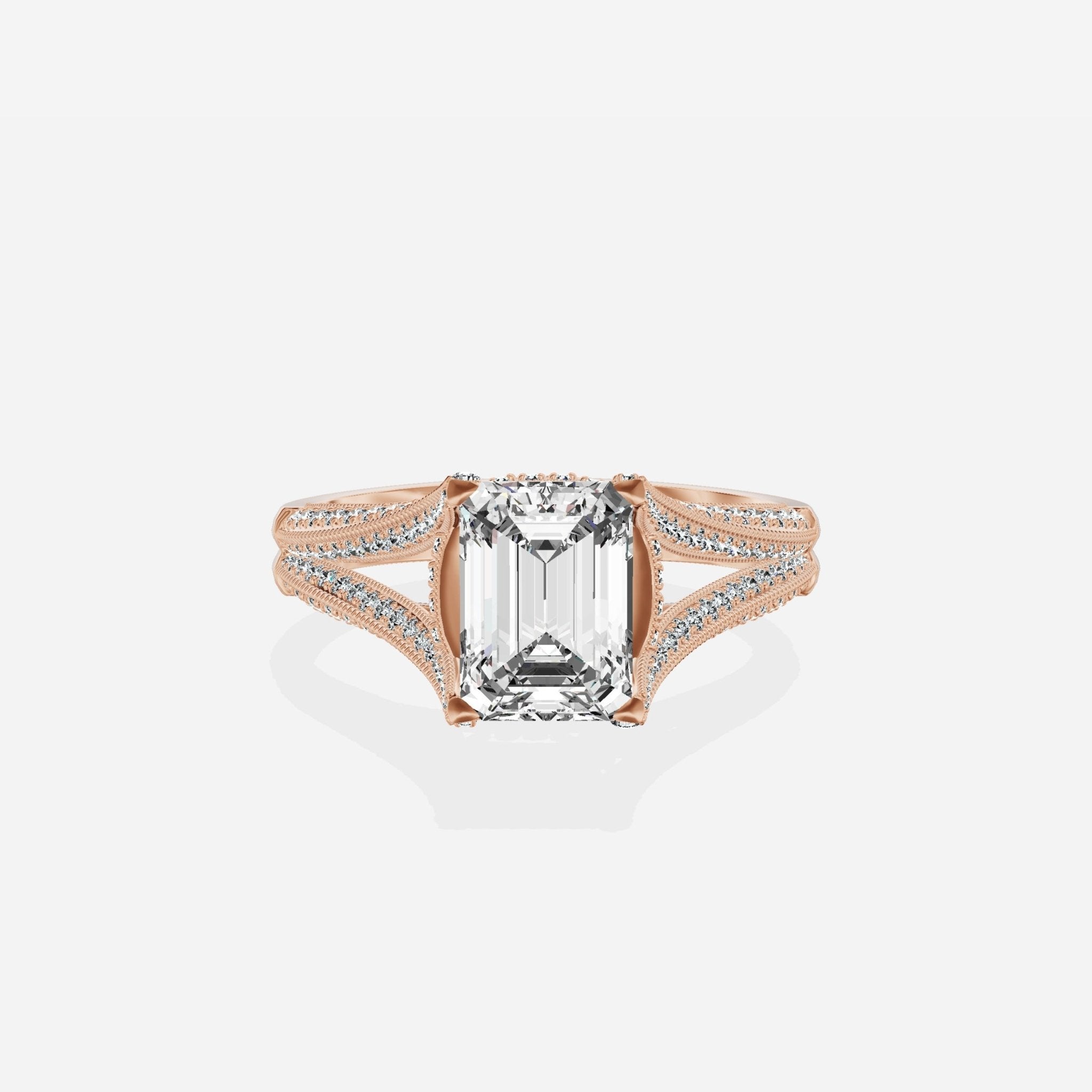 Split Shank Vintage Style Engagement Ring - The Better Diamonds
