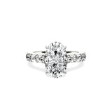 Timeless Hidden Halo 2.12 ct Oval Engagement Ring in White Gold - The Better Diamonds