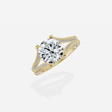 Split Shank Vintage Style Engagement Ring
