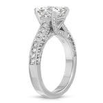 Noah Vintage Style Asscher Cut Engagement Ring in White Gold