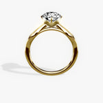 Vintage Style European Round Engagement Ring in Yellow Gold