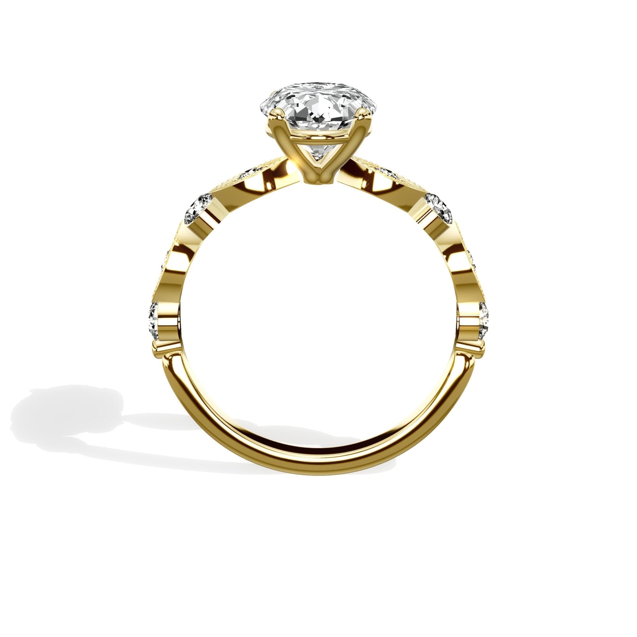 Vintage Solitaire 2.06 ct Oval Engagement Ring in Yellow Gold - The Better Diamonds