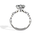 Vintage Solitaire 2.19 ct Heart Engagement Ring in White Gold - The Better Diamonds