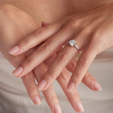 Vintage Style Round Engagement Ring in Two Tone Gold