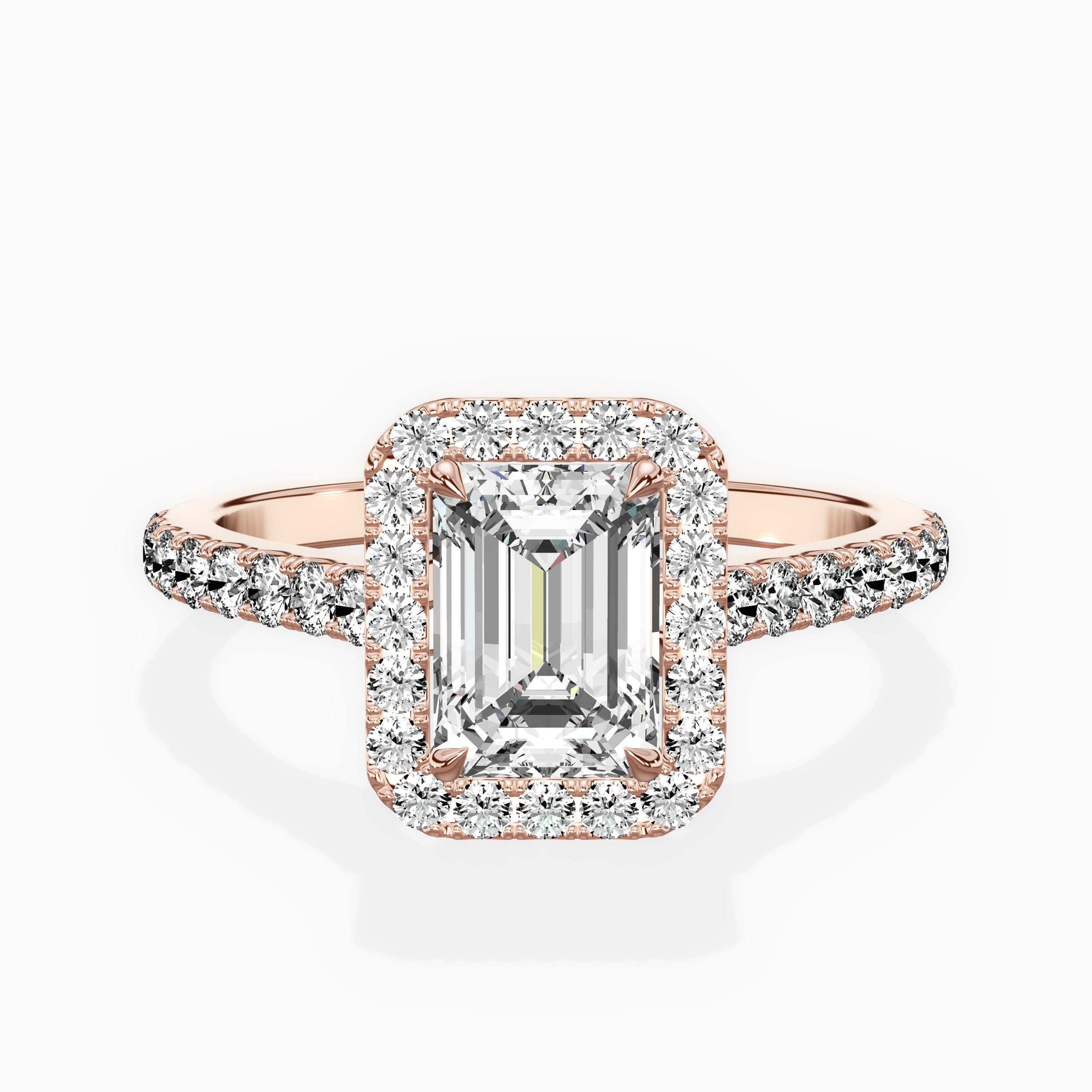 Classic Halo Cathedral Engagement Ring