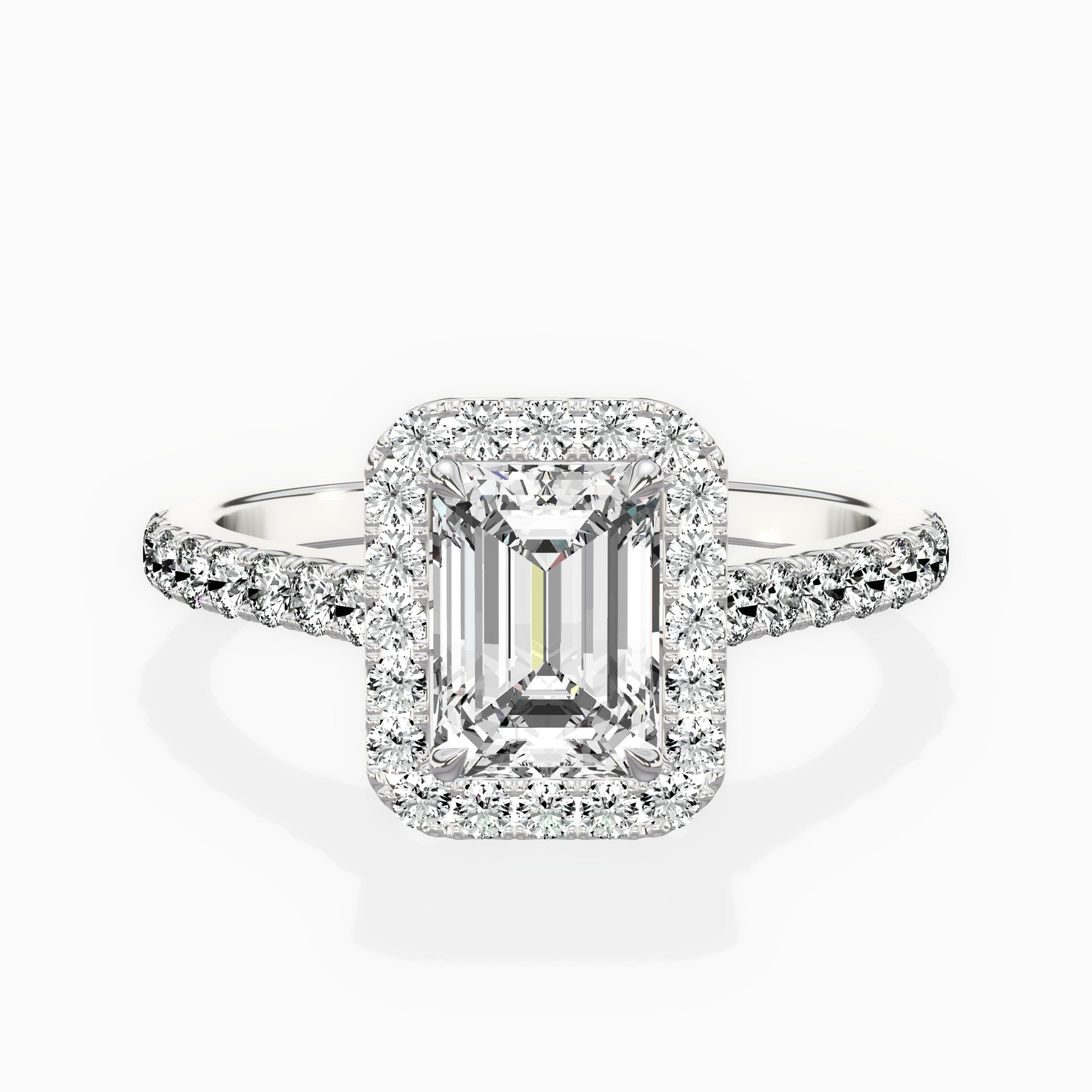 Classic Halo Cathedral Engagement Ring
