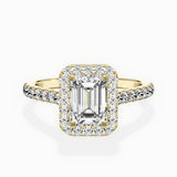 Classic Halo Cathedral Engagement Ring