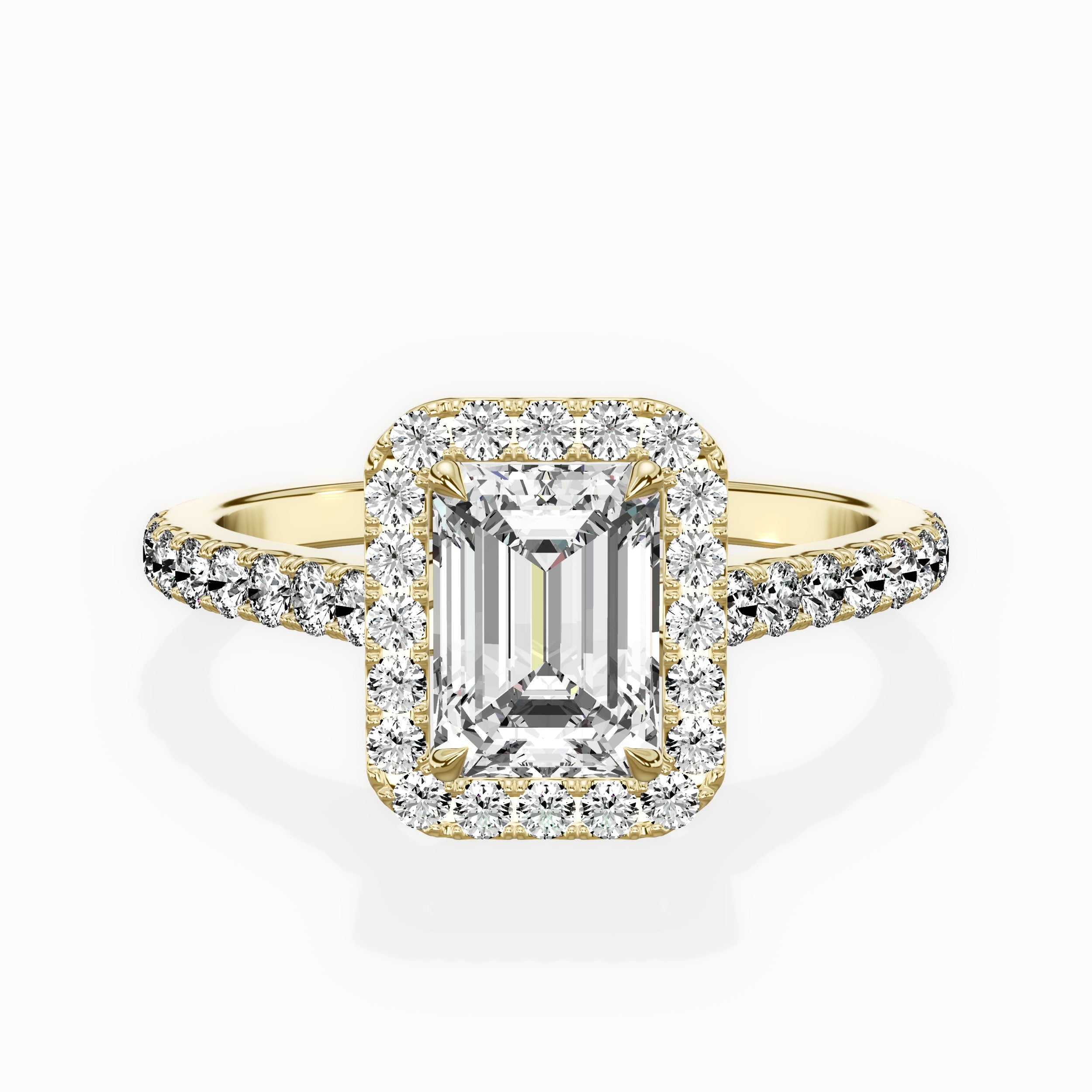Classic Halo Cathedral Engagement Ring