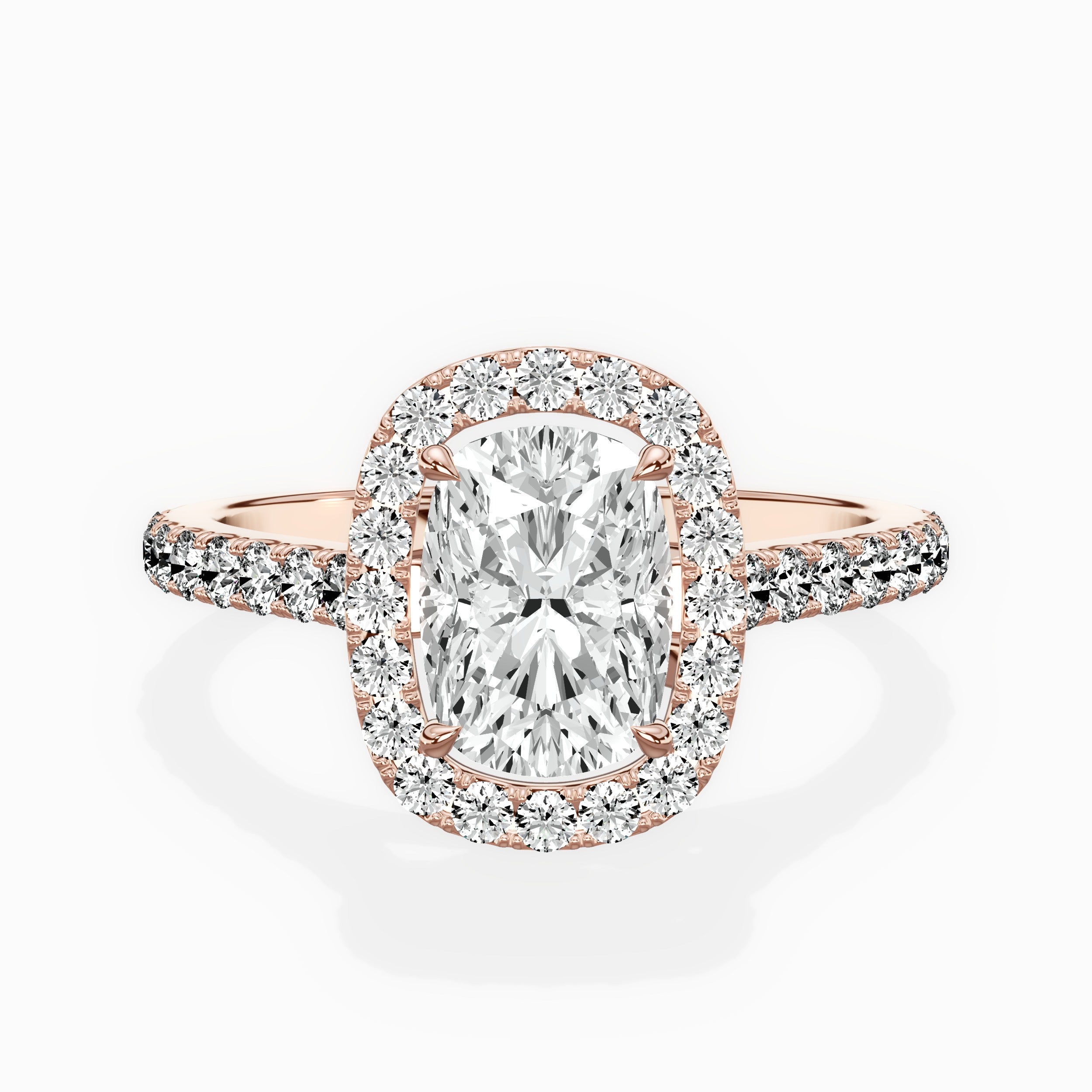 Classic Halo Cathedral Engagement Ring