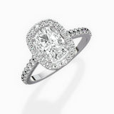 Classic Halo Cathedral Engagement Ring