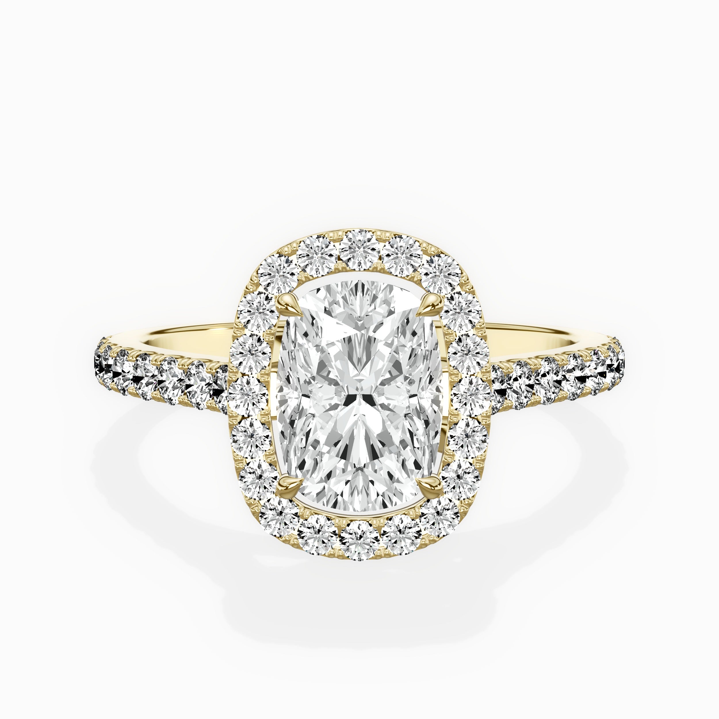 Classic Halo Cathedral Engagement Ring