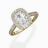 Classic Halo Cathedral Engagement Ring