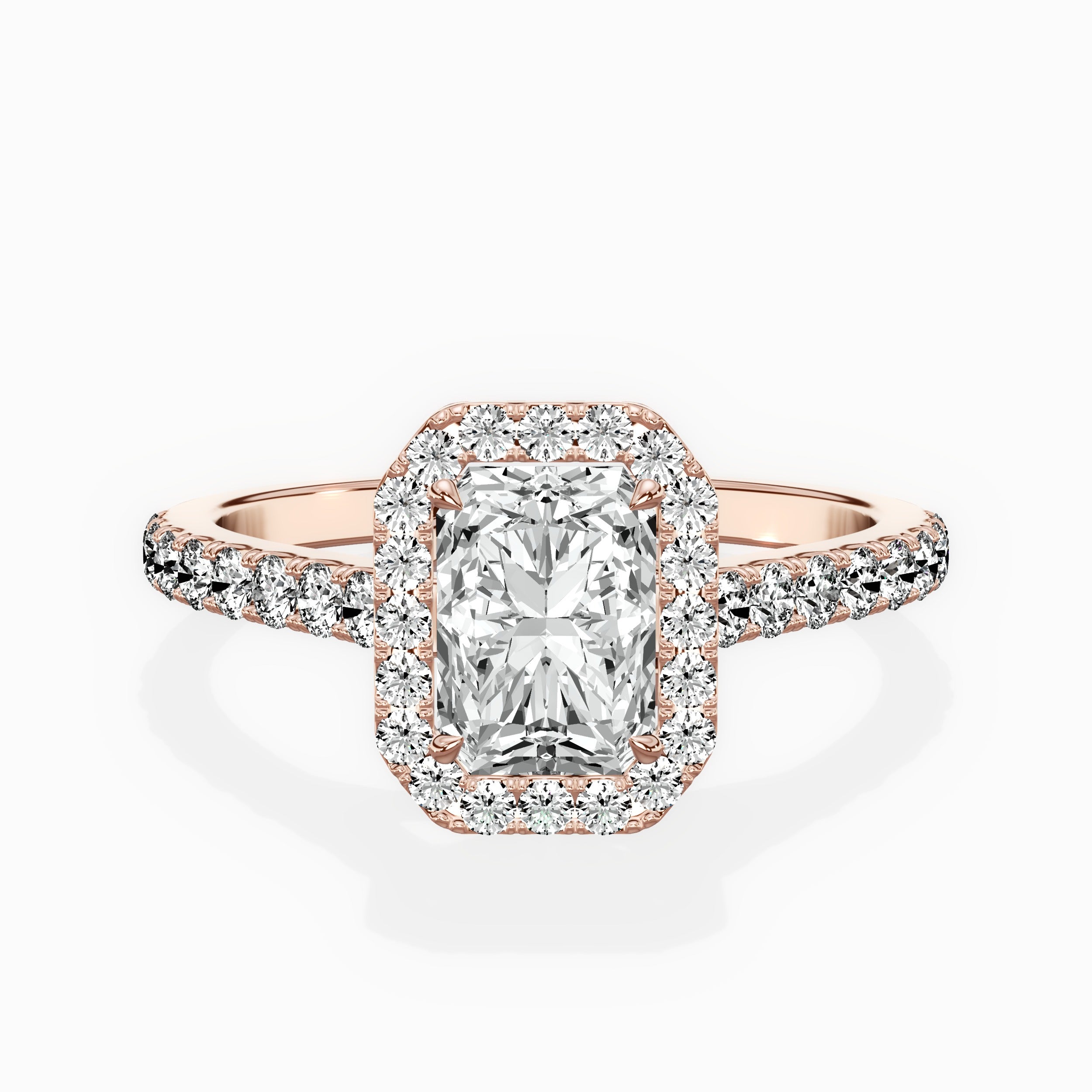 Classic Halo Cathedral Engagement Ring