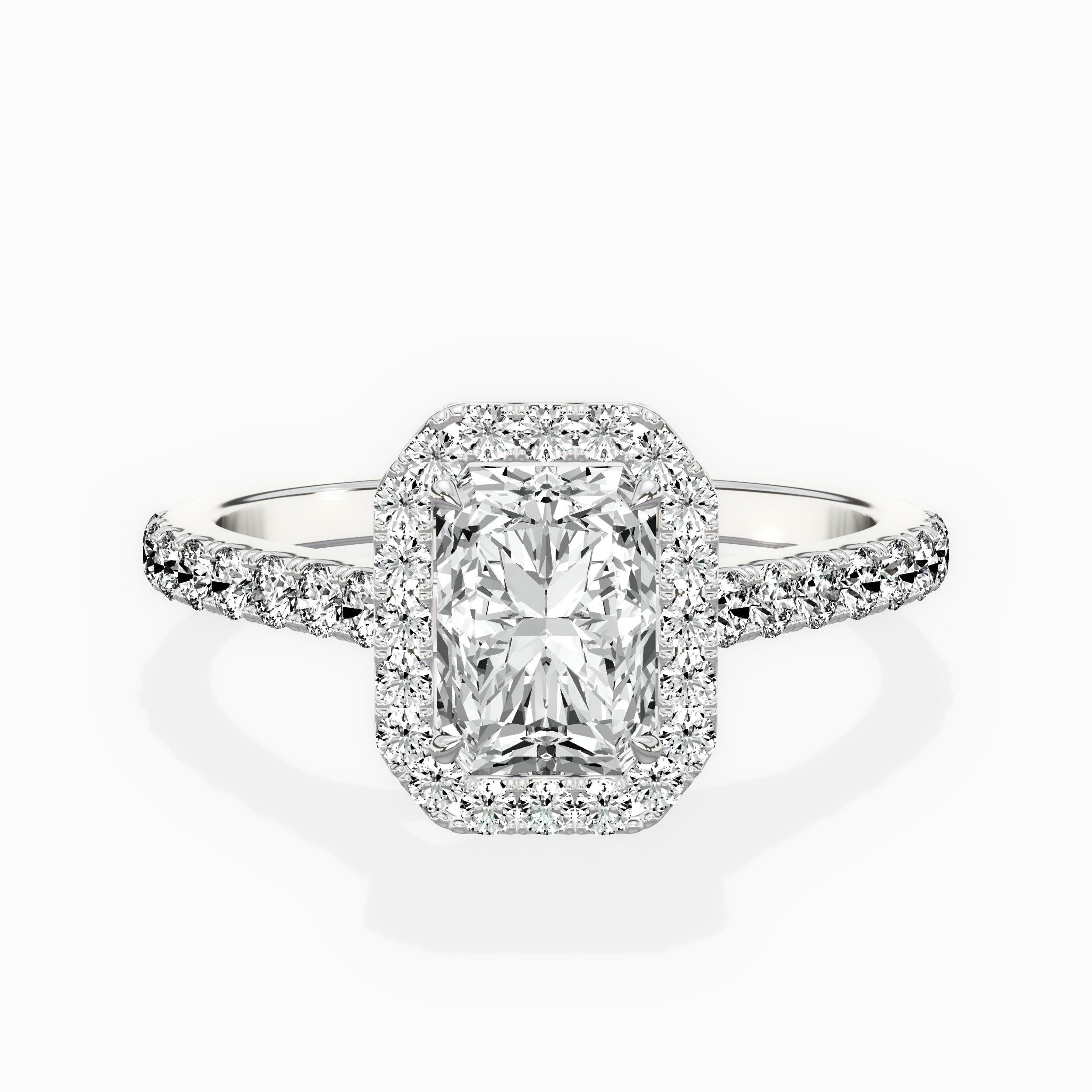 Classic Halo Cathedral Engagement Ring