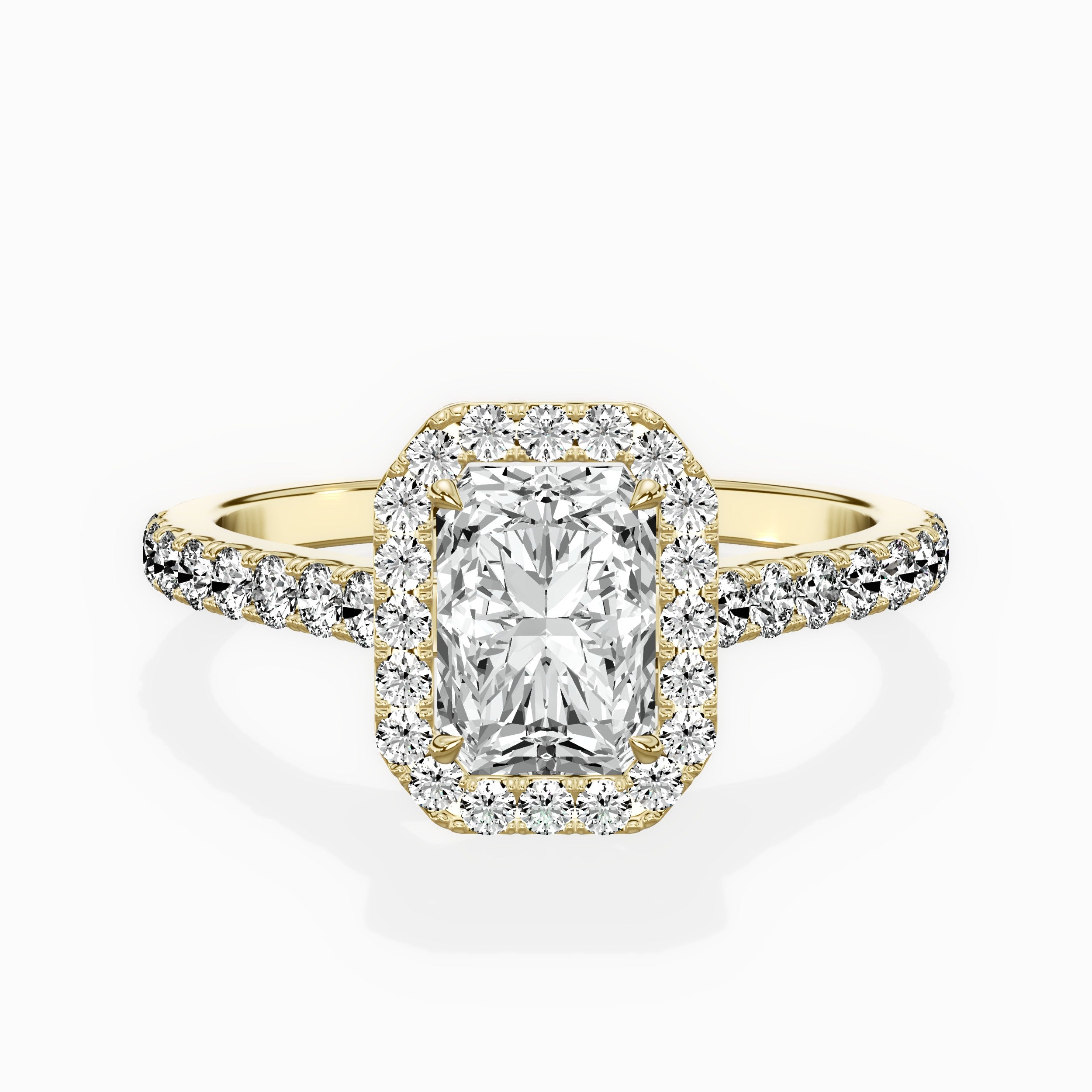 Classic Halo Cathedral Engagement Ring
