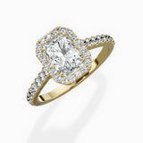 Classic Halo Cathedral Engagement Ring