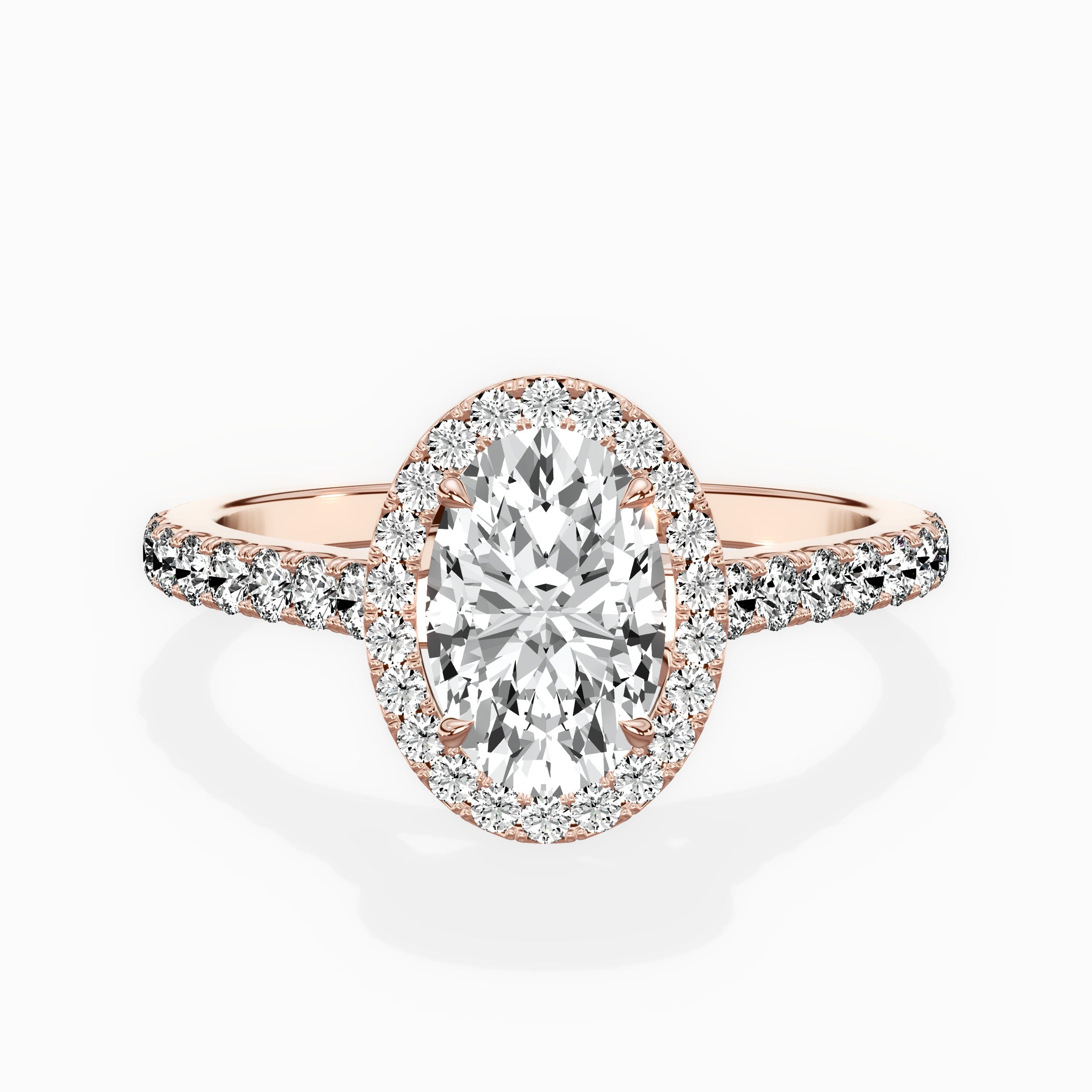 Classic Halo Cathedral Engagement Ring