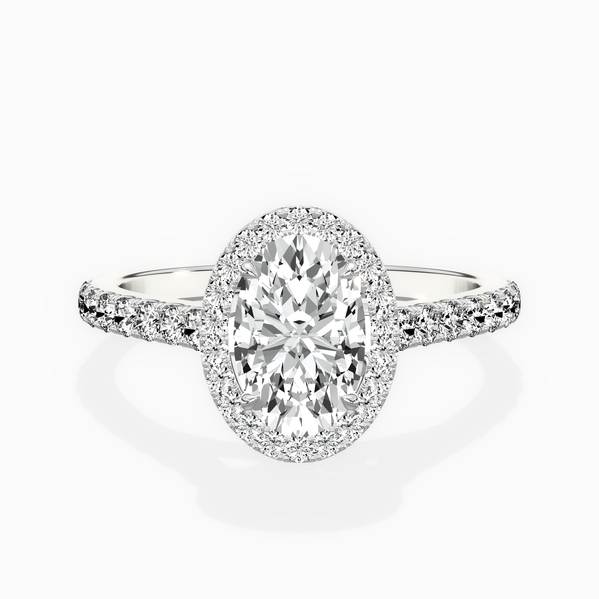 Classic Halo Cathedral Engagement Ring
