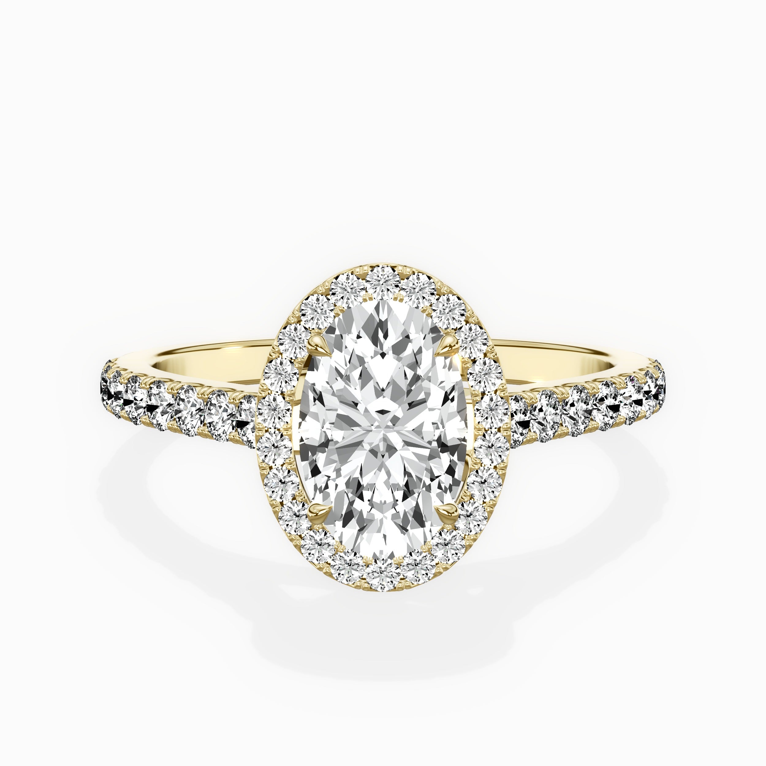Classic Halo Cathedral Engagement Ring