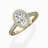 Classic Halo Cathedral Engagement Ring