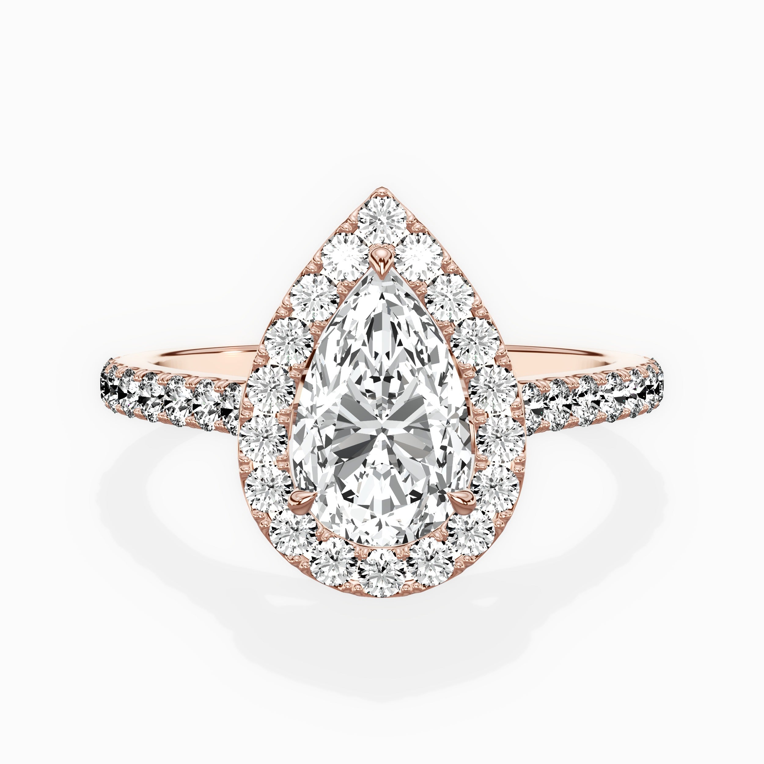 Classic Halo Cathedral Engagement Ring