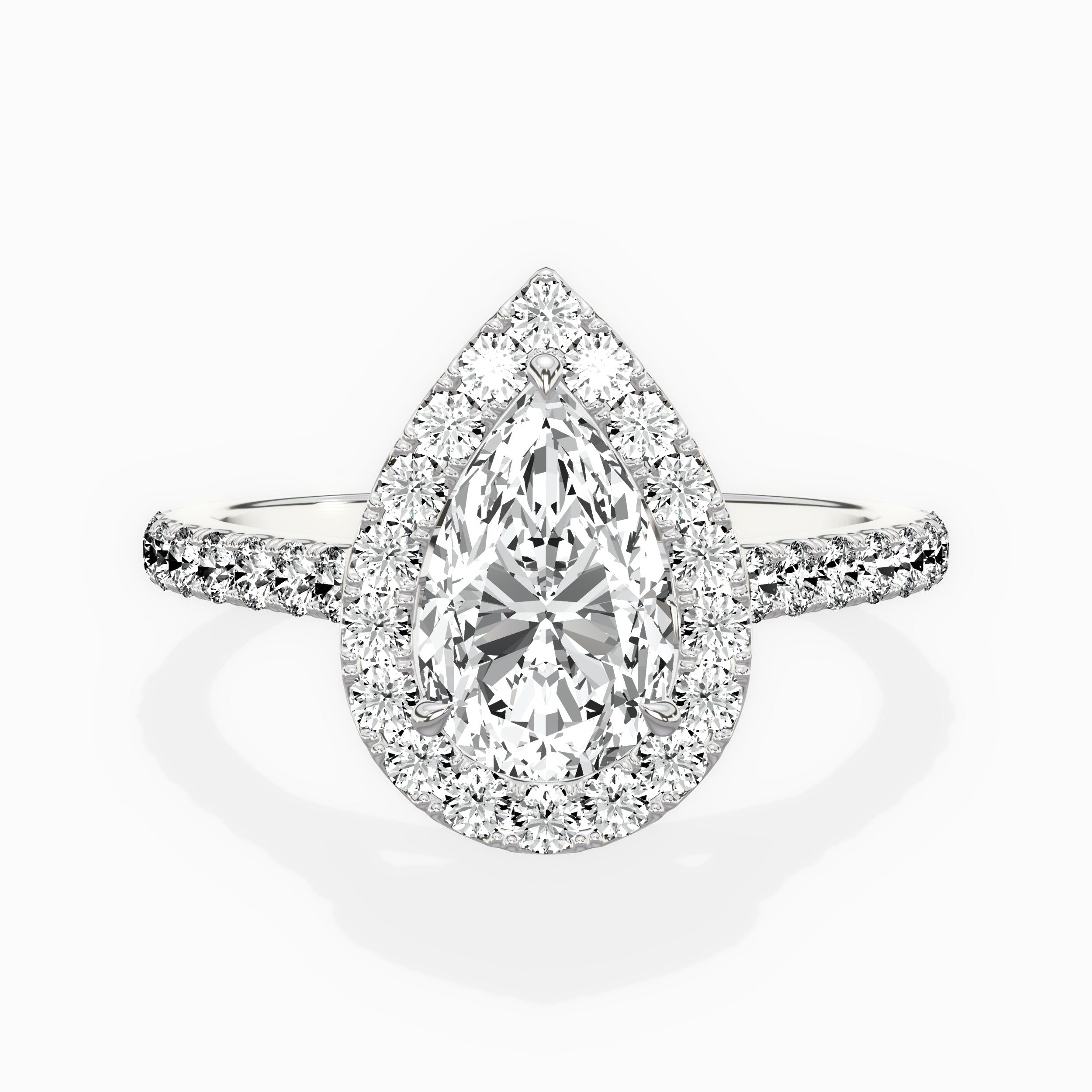 Classic Halo Cathedral Engagement Ring