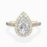 Classic Halo Cathedral Engagement Ring
