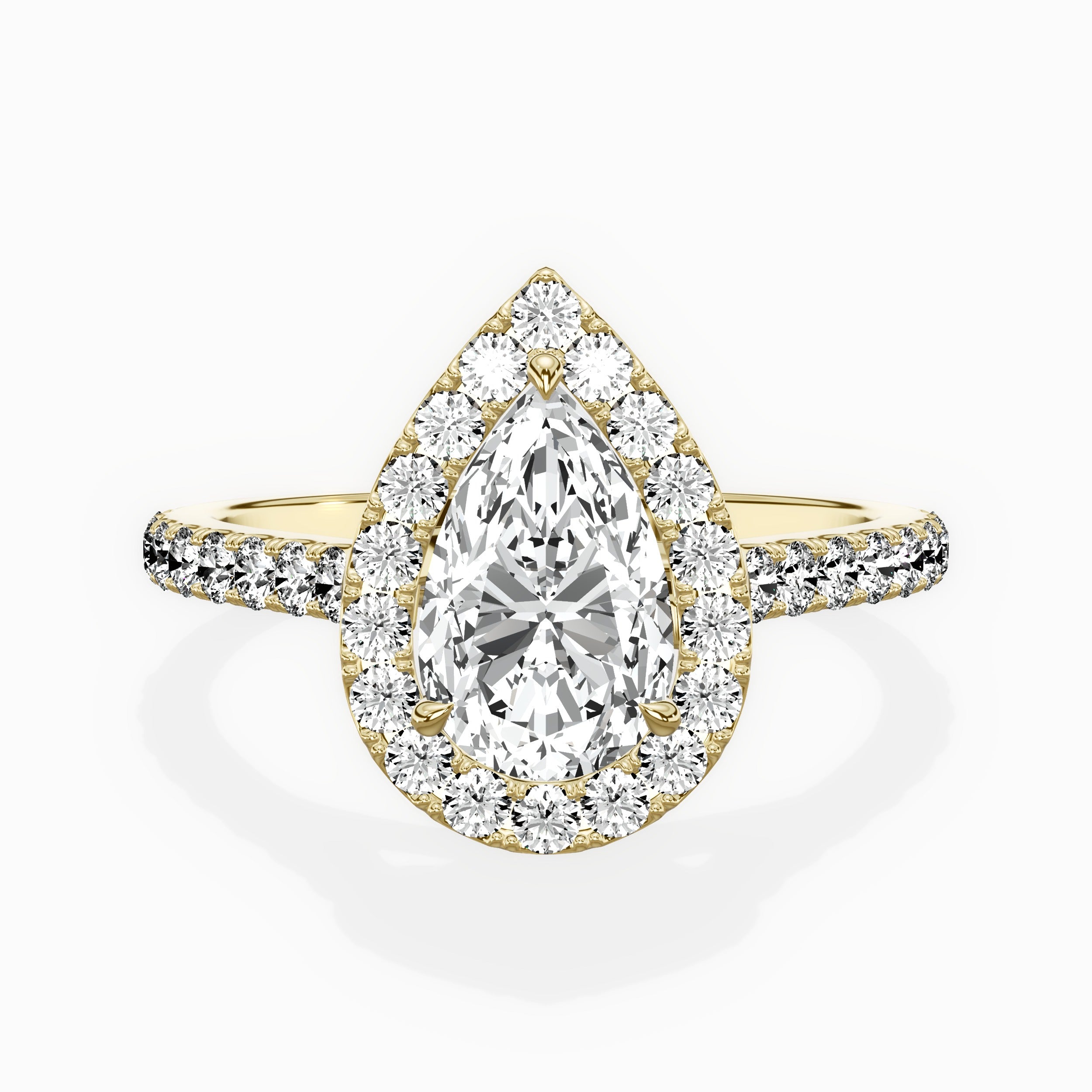 Classic Halo Cathedral Engagement Ring