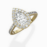 Classic Halo Cathedral Engagement Ring