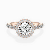 Classic Halo Cathedral Engagement Ring