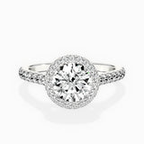 Classic Halo Cathedral Engagement Ring