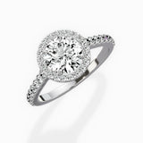 Classic Halo Cathedral Engagement Ring