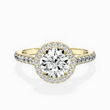 Classic Halo Cathedral Engagement Ring