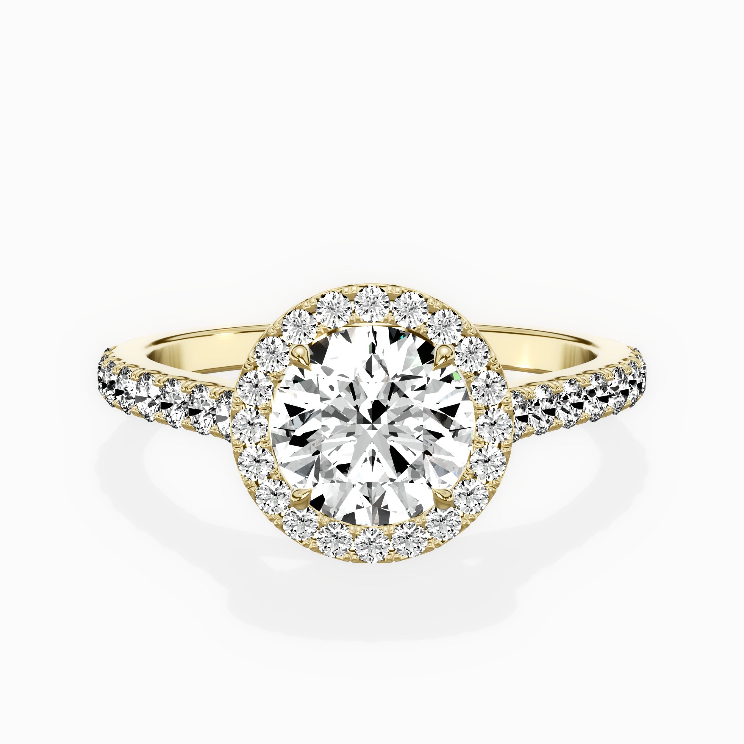 Classic Halo Cathedral Engagement Ring