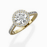 Classic Halo Cathedral Engagement Ring
