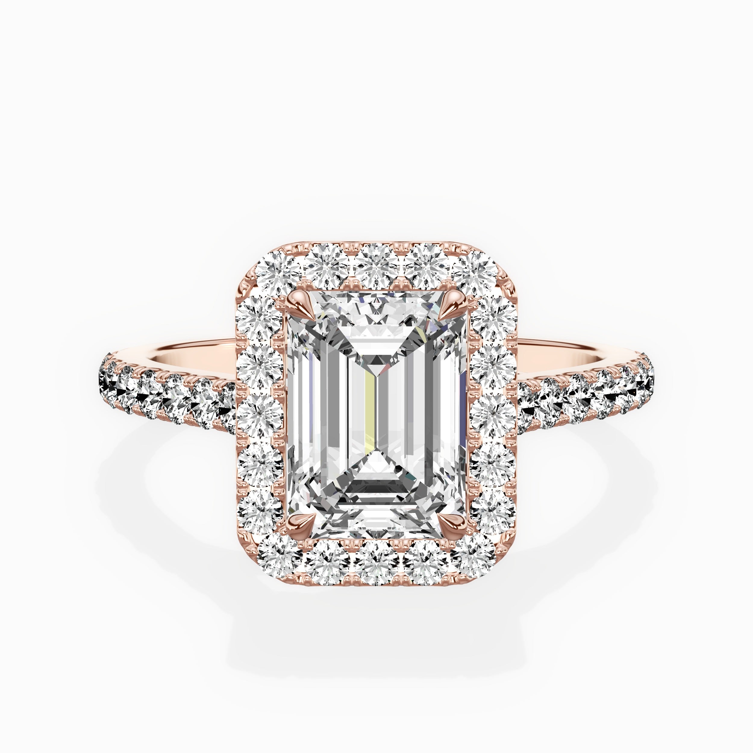 Classic Halo Cathedral Engagement Ring