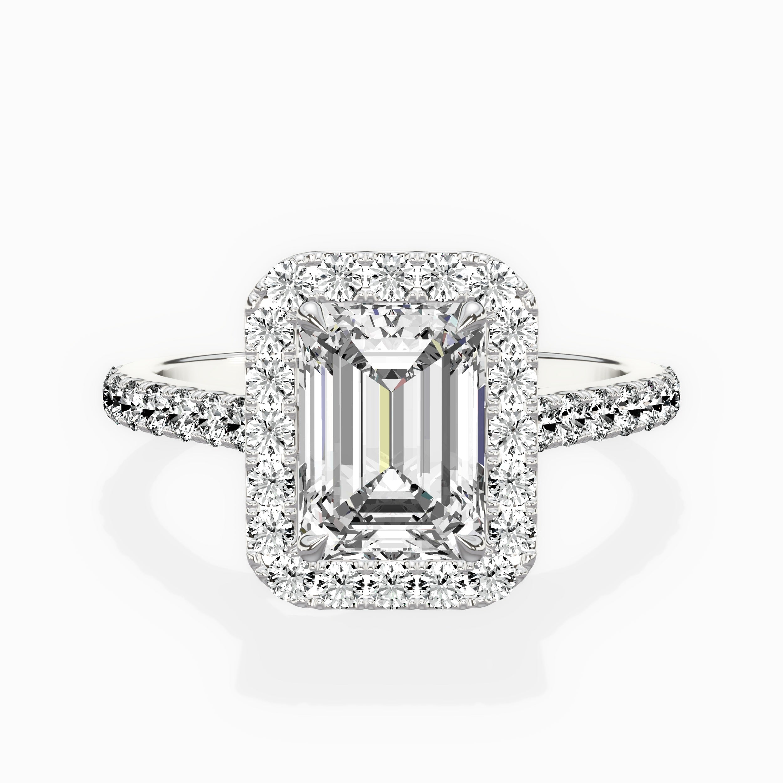 Classic Halo Cathedral Engagement Ring