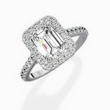 Classic Halo Cathedral Engagement Ring