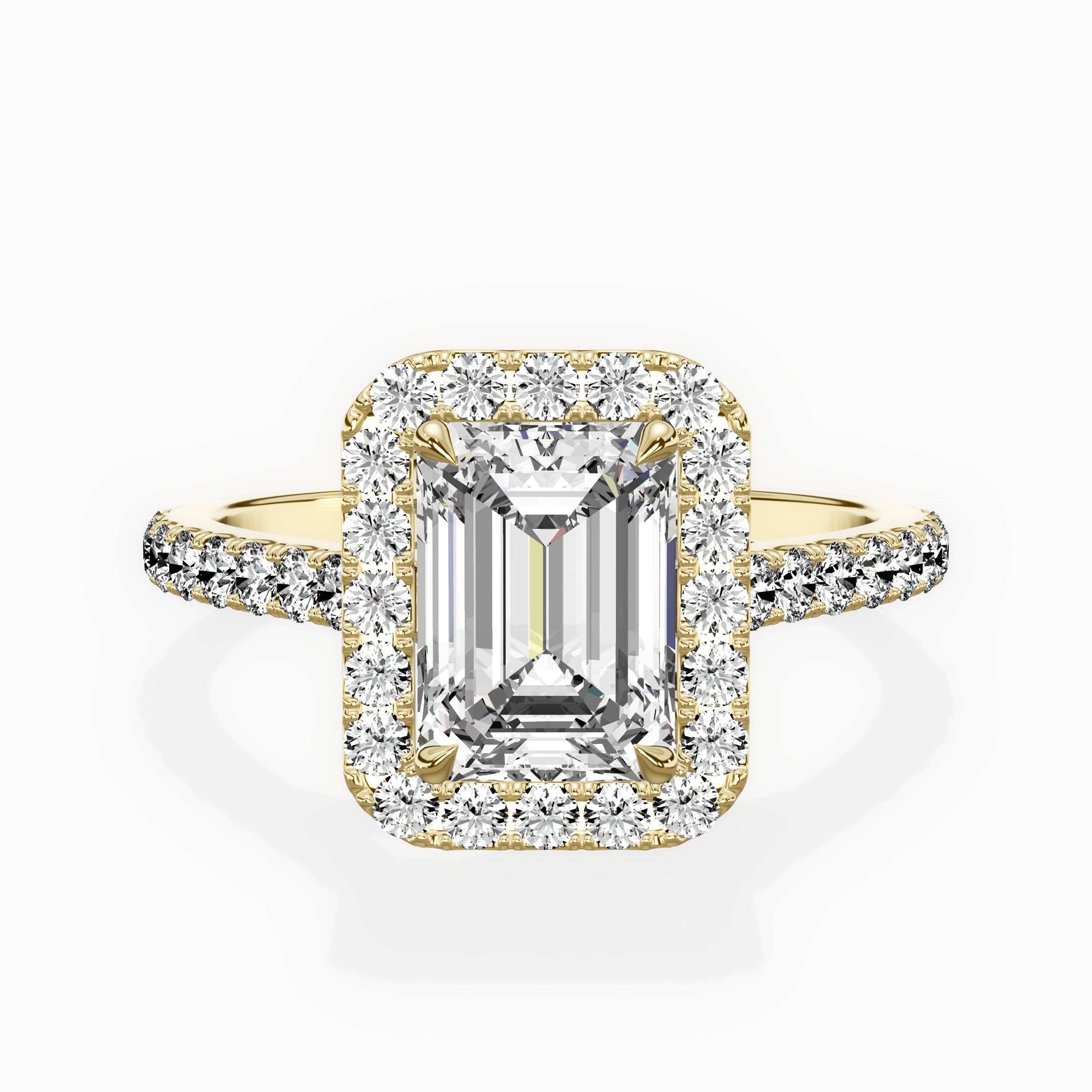 Classic Halo Cathedral Engagement Ring