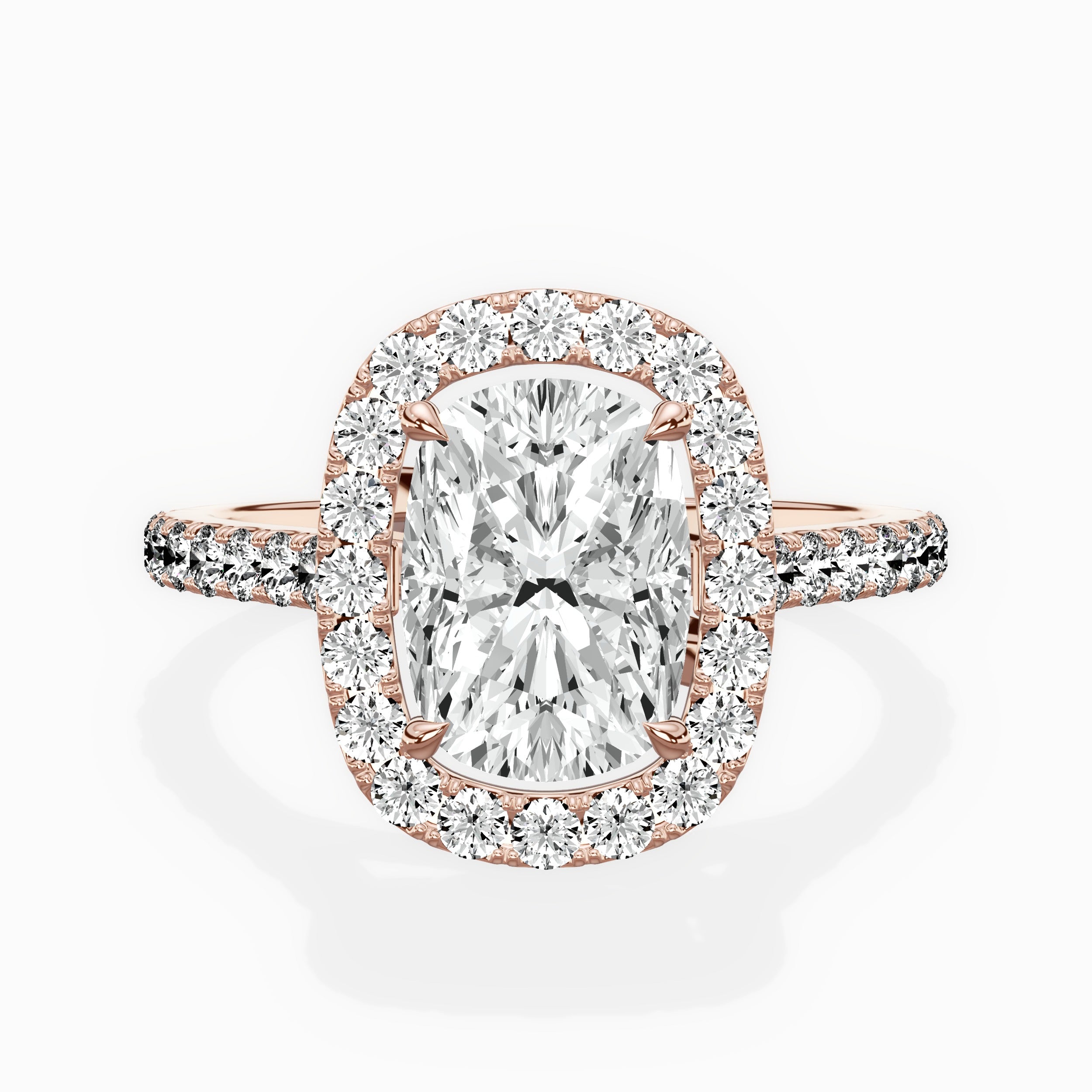 Classic Halo Cathedral Engagement Ring