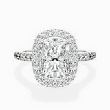 Classic Halo Cathedral Engagement Ring