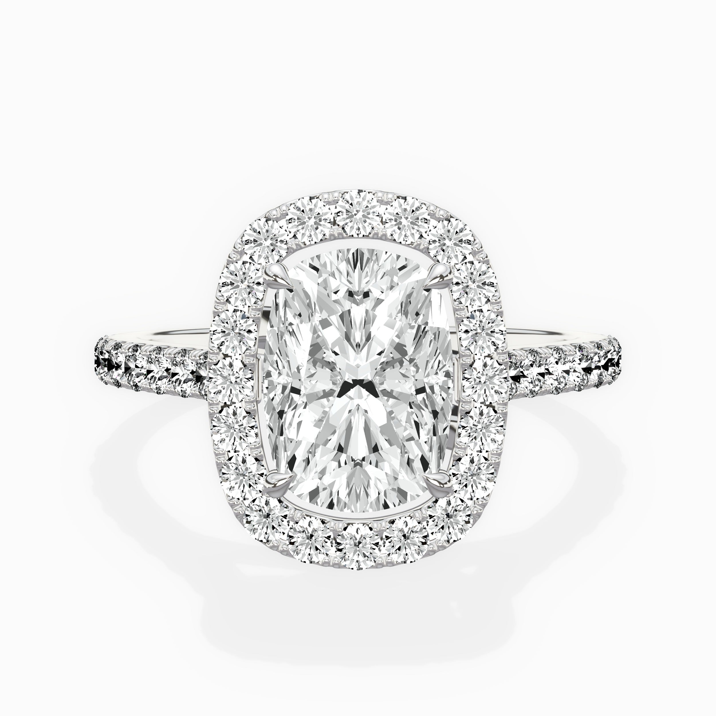 Classic Halo Cathedral Engagement Ring