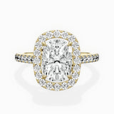 Classic Halo Cathedral Engagement Ring